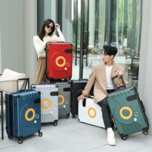 Low MOQ Customized Travelling Bags Luggage Trolley Set Suitcase Aluminum Luggage With Hook