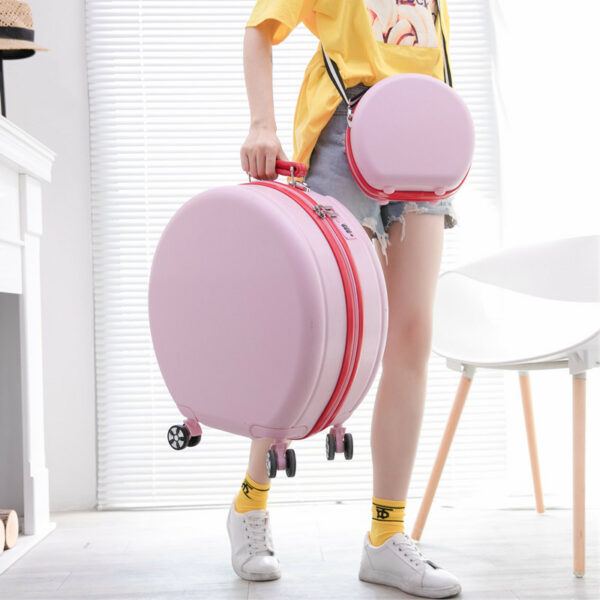 Round Special Design Traveling Suitcase For Girls ABS Beautiful Mini Luggage - Image 2