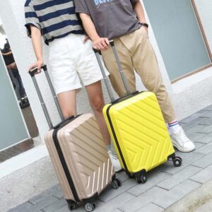 Trolley Travel Bags 20 inch Gift Suitcase With Universal Wheel ABS Suitcase Large Plaid Cabin Suitcase
