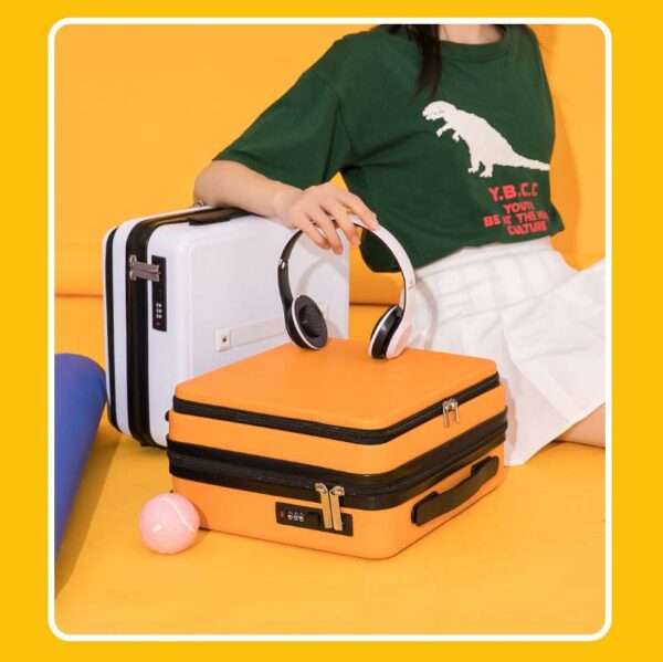 Size 16 ABS Suitcase Makeup Small Pink Box For Hairdressing - Image 2