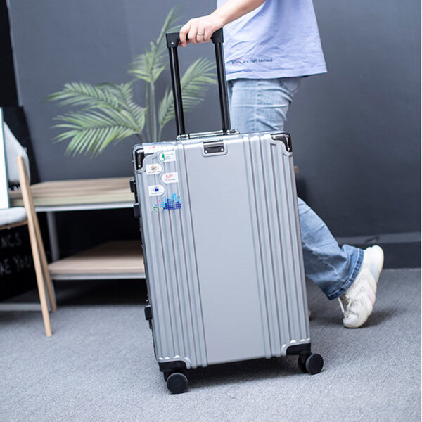 New Arrival hard case suitcase aluminum frame 20 24 luggage suitcase large aluminum frame ABS Red aluminum suitcases sets - Image 5