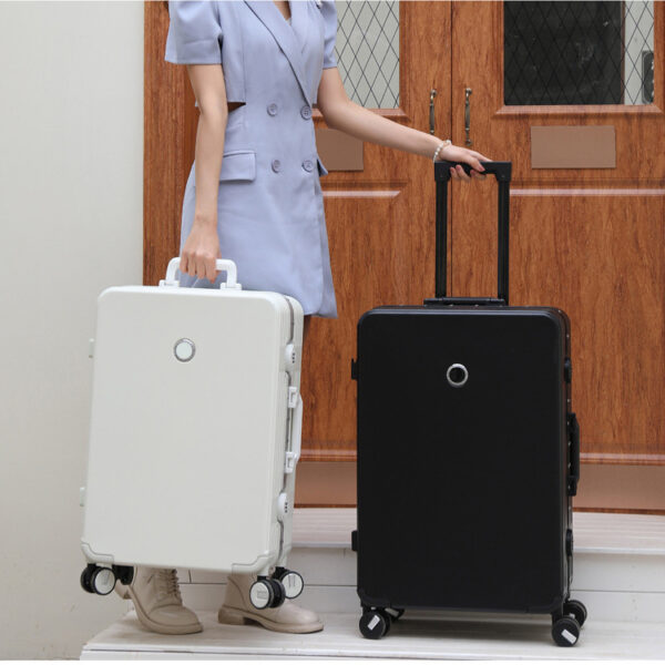 New Design Flat Surface Customized Design Mela De Viagem ABS+PC Girl Suitcase Aluminum Frame Password Lock Suitcase Luggage