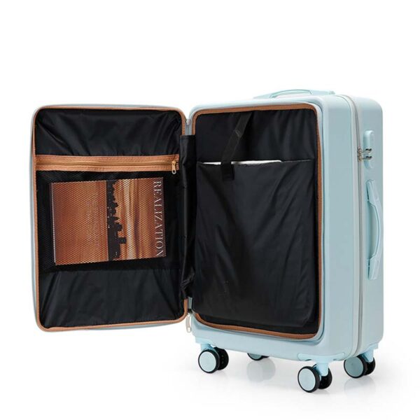 Front Open Pocket Luggage Customization Carry On Lightweight 20 inch Suitcase - Image 3