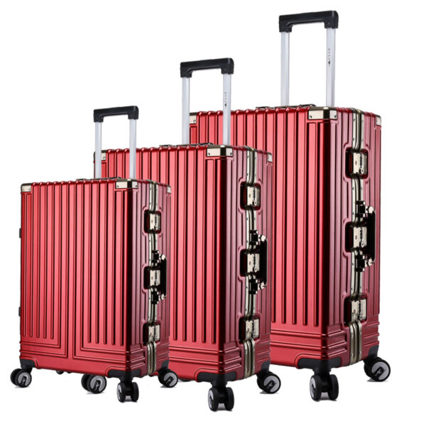 Wear Resistance Hard Case 2 in 1 Travel Suitcases Aluminum Frame Traveling Box Sets Suitcase Luggage Alloy Luxury Luggage Sets