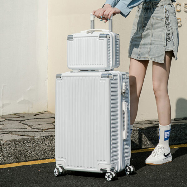 ABS 4pcs Travel Luggage Customized Suit Case Luggage Sets Classic Stripes Suitcase Set - Image 4