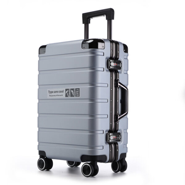 Customized Mala De Bordo Hard Shell Aluminum Frame Suitcase Luggage Mute Wheels Mala De Viagem ABS PC Suitcase - Image 3