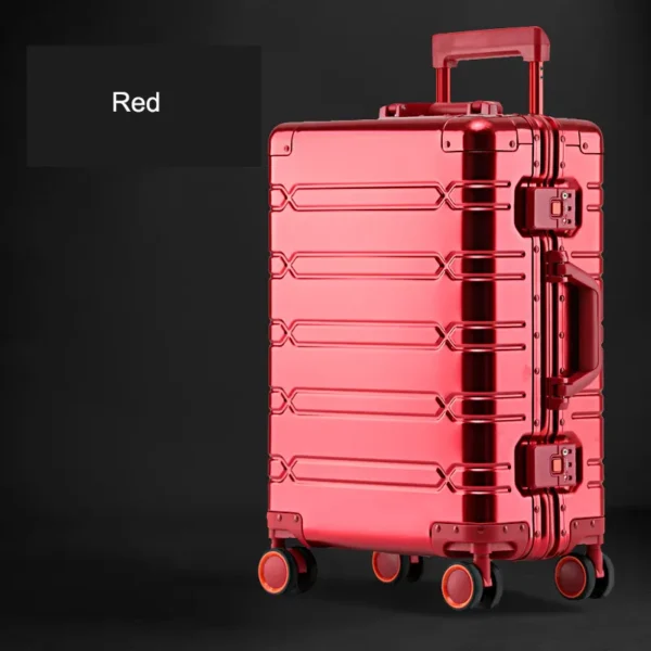 Good Quality Aluminium Luggage Suitcase for Children on Wheels Custom Baggage Travel Trolley Suitcases Valise De Voyage - Image 4