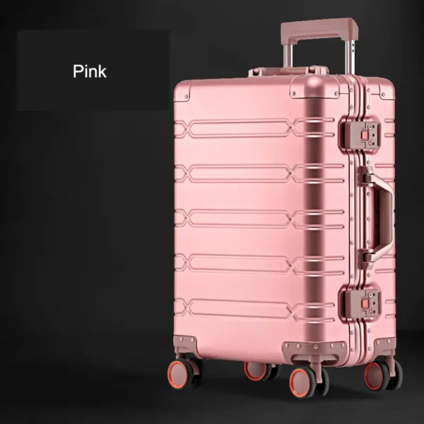 Good Quality Aluminium Luggage Suitcase for Children on Wheels Custom Baggage Travel Trolley Suitcases Valise De Voyage - Image 2