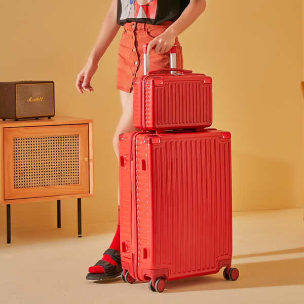 ABS 4pcs Travel Luggage Customized Suit Case Luggage Sets Classic Stripes Suitcase Set - Image 6