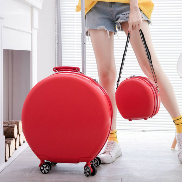 Round Special Design Traveling Suitcase For Girls ABS Beautiful Mini Luggage - Image 4