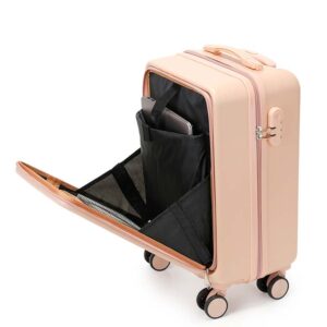 Front Open Pocket Luggage Customization Carry On Lightweight 20 inch Suitcase