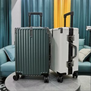 Dual U-Shaped Aluminum Frame Suitcase Luggage With Spinner