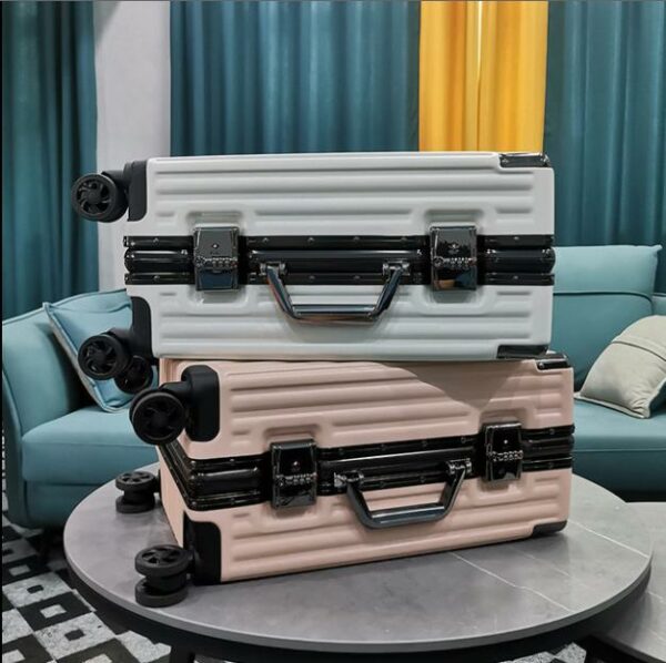 Dual U-Shaped Aluminum Frame Suitcase Luggage With Spinner - Image 2
