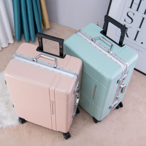 Fashion Aluminum Frame Travel Luggage Bags With Trolley