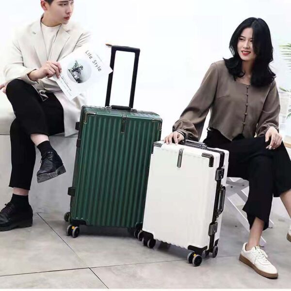 Dual U-Shaped Aluminum Frame Suitcase Luggage With Spinner - Image 5