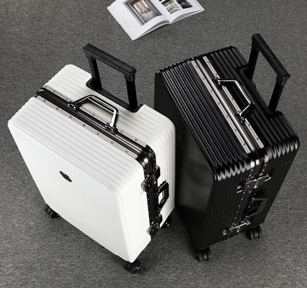 Flat Surface Suitcase Aluminum Luggage With Universal Wheels - Image 6