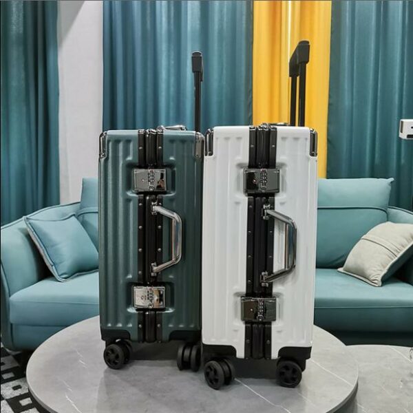 Dual U-Shaped Aluminum Frame Suitcase Luggage With Spinner - Image 3