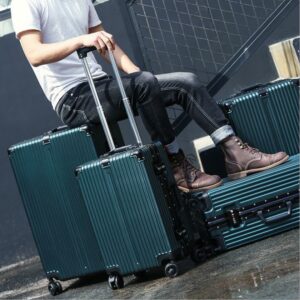 Luxury Aluminum Frame Trolley Trunk With Spinners Wheels