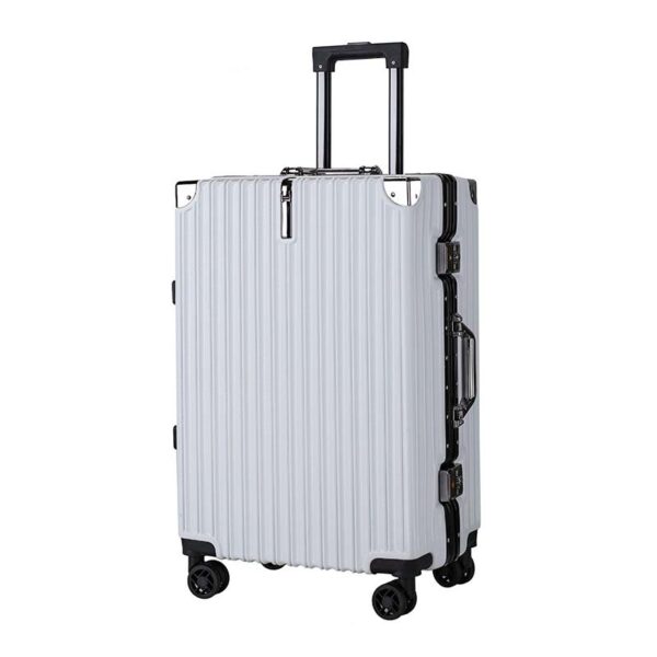 Classic Stripe ABS Luggage Travel Bags With Simple Aluminum Frame - Image 6