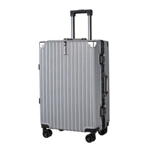 Classic Stripe ABS Luggage Travel Bags With Simple Aluminum Frame