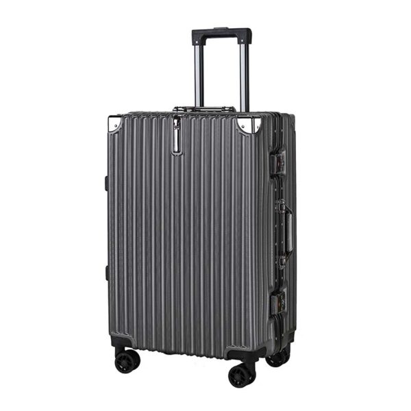 Classic Stripe ABS Luggage Travel Bags With Simple Aluminum Frame - Image 2