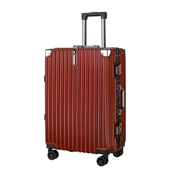 Classic Stripe ABS Luggage Travel Bags With Simple Aluminum Frame - Image 4