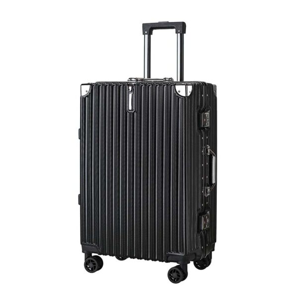 Classic Stripe ABS Luggage Travel Bags With Simple Aluminum Frame - Image 5