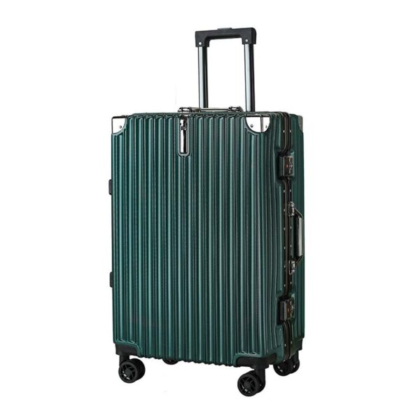 Classic Stripe ABS Luggage Travel Bags With Simple Aluminum Frame - Image 3