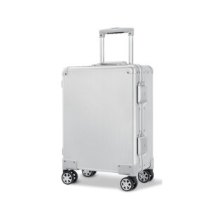 Hard Case Flat Aluminum Suitcase Luggage With Universal Wheels