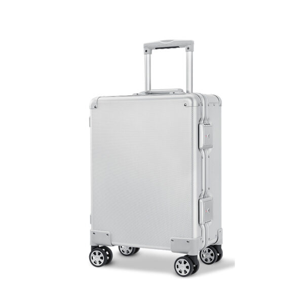 Hard Case Flat Aluminum Suitcase Luggage With Universal Wheels