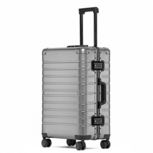 Hard Case Aluminum Silver Suitcase Trunk With TSA Lock