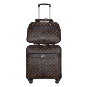 PU Suitcase Carry-On Luggage Sets With Small Bag
