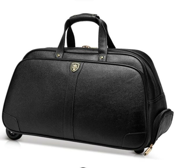16 inch PU Leather Luggage With 2pcs Wheels