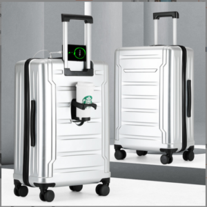 Hard Case ABS PC Zipper Luggage With Cup Holders