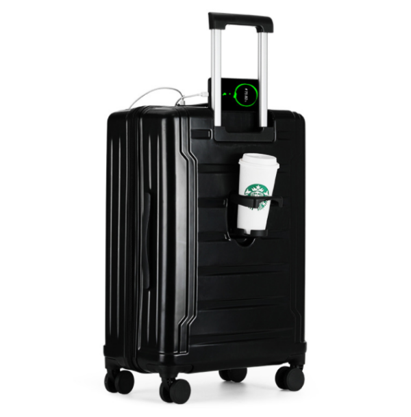 Hard Case ABS PC Zipper Luggage With Cup Holders - Image 3