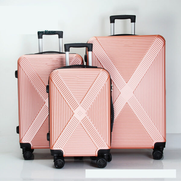 Purple ABS Small Trolley Luggage Bags With Wheels - Image 4