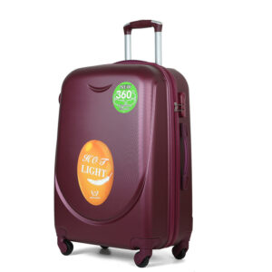 Wine Red Hard Case Trolley Travel Suitcase In 3Pieces Sets