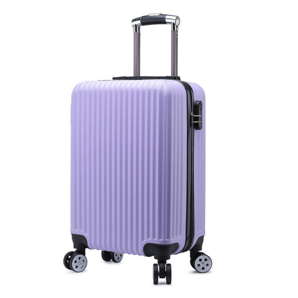 Classic Stripe Telescopic Rod Suitcase Travel Trunk with Wheels - Image 3
