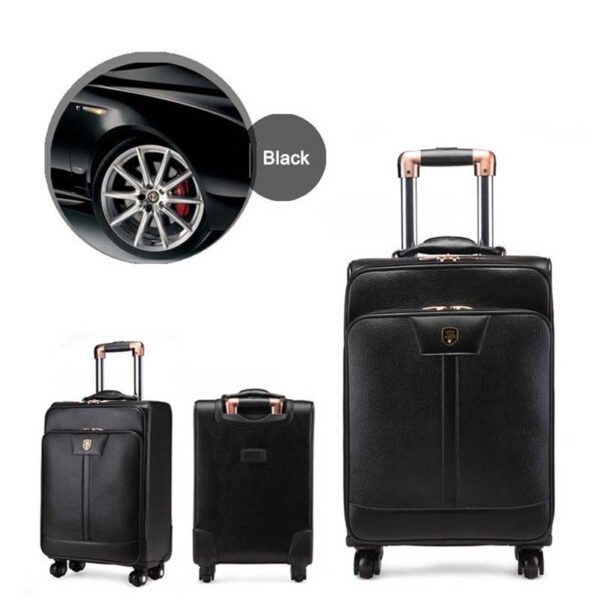 PU Leather Suitcase Sets With Password Lock - Image 3