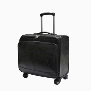 PU Leather Suitcase 18 inch Carry-on Luggage Bags With Wheels
