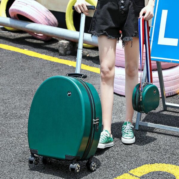 Ins Cute Flat Pink Girl Carry On Suitcase With Wheels - Image 10