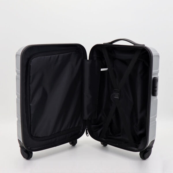 Hard Housing Gray Suitcase With Mute Universal Wheels - Image 3