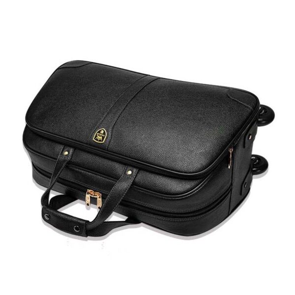 16 inch PU Leather Luggage With 2pcs Wheels - Image 4