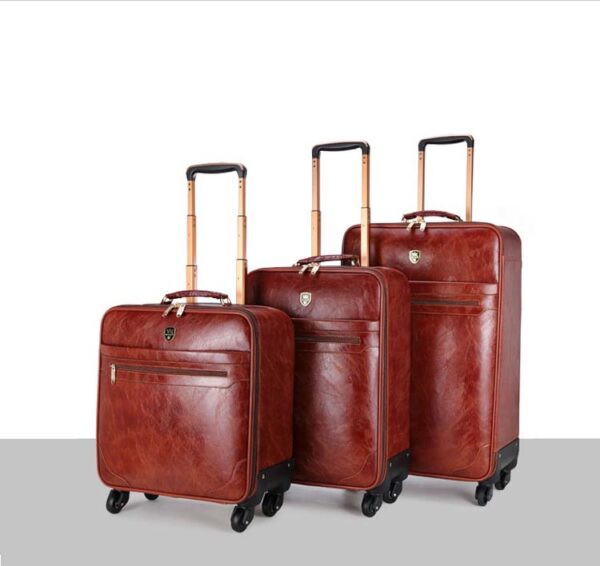 Yoixin PU Leather Cabin Suitcase With Wheels - Image 2