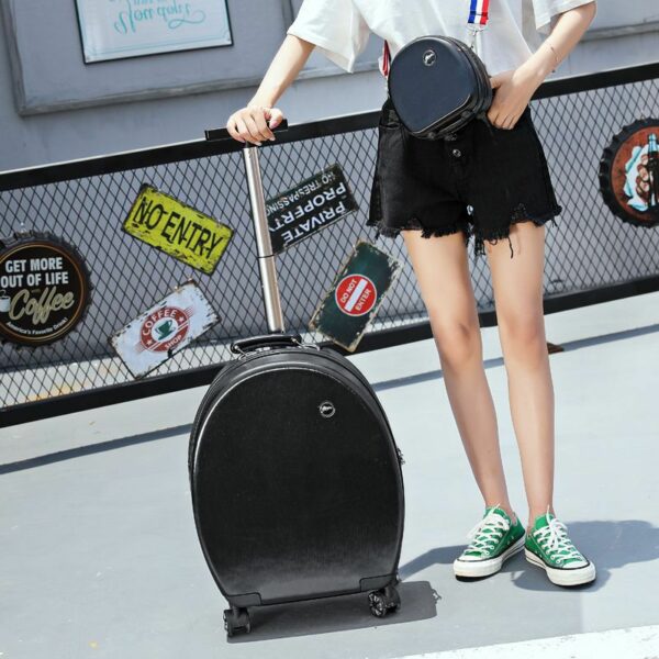 Ins Cute Flat Pink Girl Carry On Suitcase With Wheels - Image 13