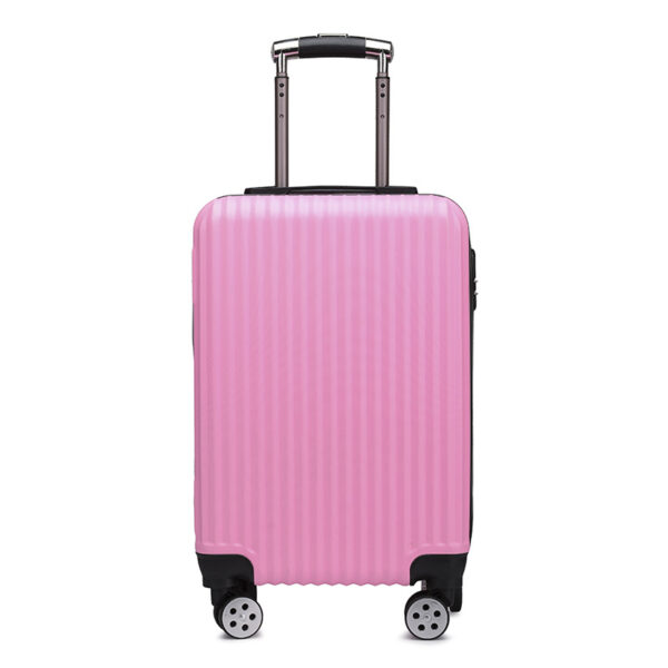 Classic Stripe Telescopic Rod Suitcase Travel Trunk with Wheels - Image 5