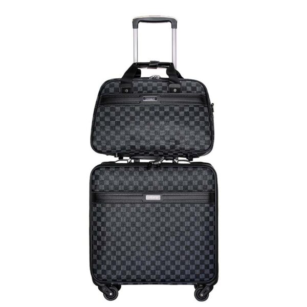 PU Suitcase Carry-On Luggage Sets With Small Bag - Image 5