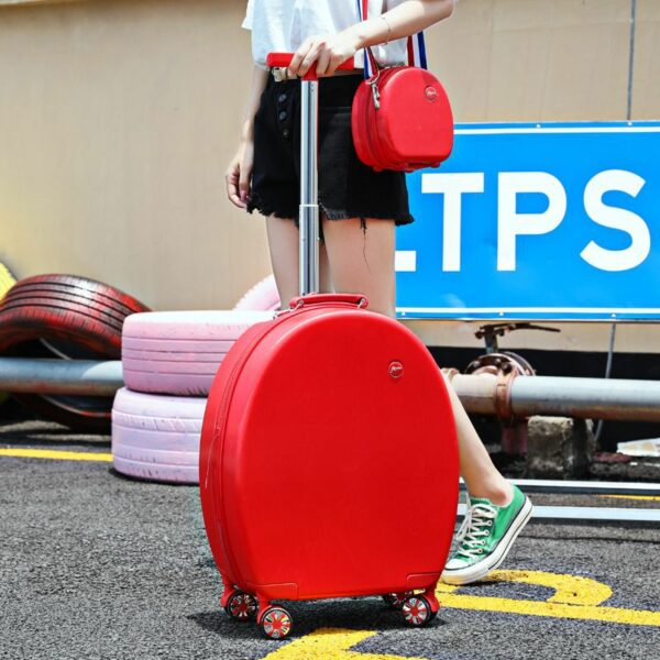 Ins Cute Flat Pink Girl Carry On Suitcase With Wheels - Image 11
