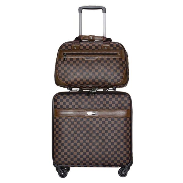 PU Suitcase Carry-On Luggage Sets With Small Bag - Image 6