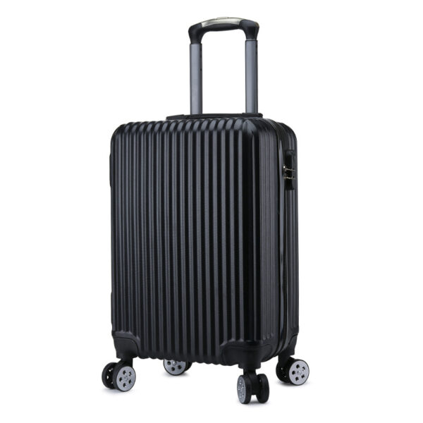 Classic Stripe Telescopic Rod Suitcase Travel Trunk with Wheels - Image 6